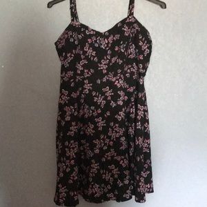 Torrid floral pink and black summer dress
